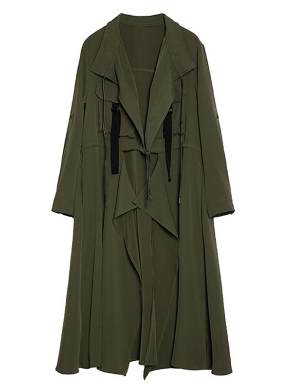 xakxx Light Loose Solid Trench Coat