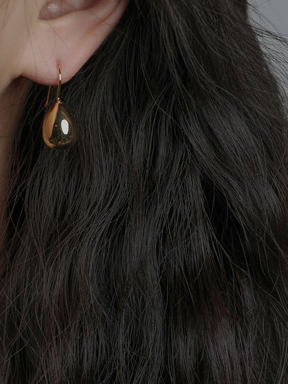 xakxx Simple Geometric Waterdrop Shape Earrings Accessories