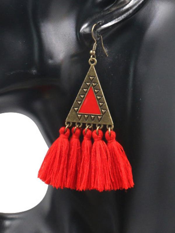 xakxx 5 Colors Tassels Earrings Accessories