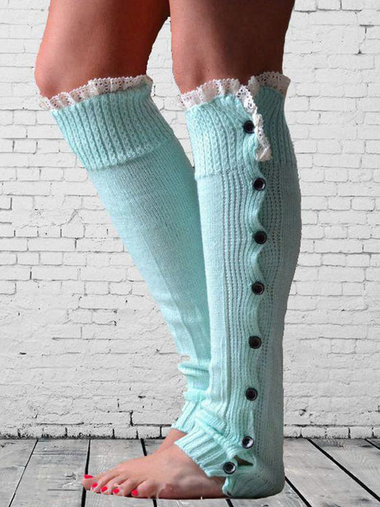 xakxx Vintage Knitting Lace Leg Warmers Accessories