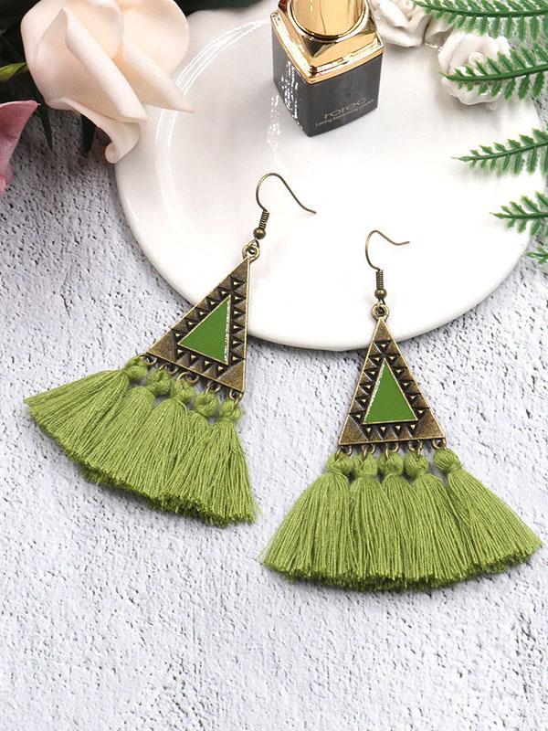 xakxx 5 Colors Tassels Earrings Accessories