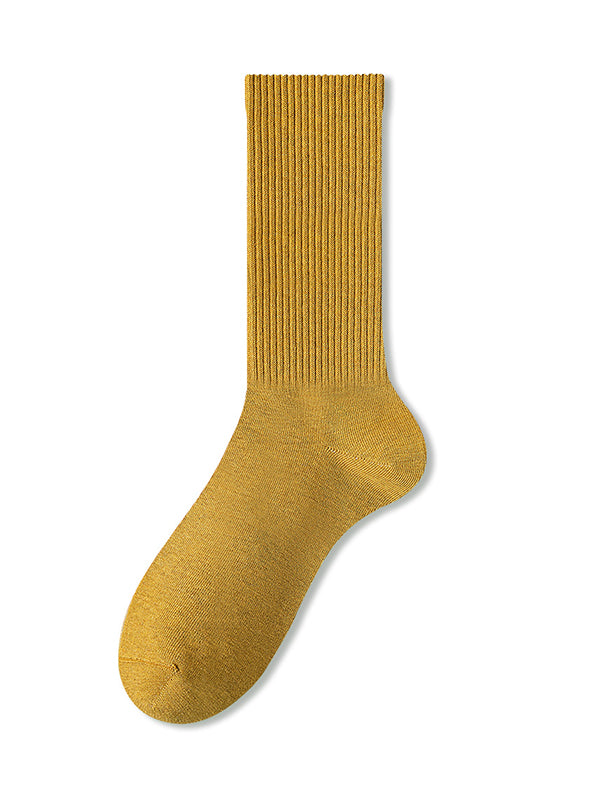 xakxx Pleated Solid Color Socks