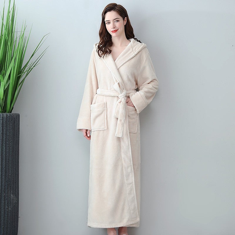 Soft and Warm Flannel Robe for Women and Men - Extra Long and Thick for Cozy Winter Nights - Available in Various Sizes