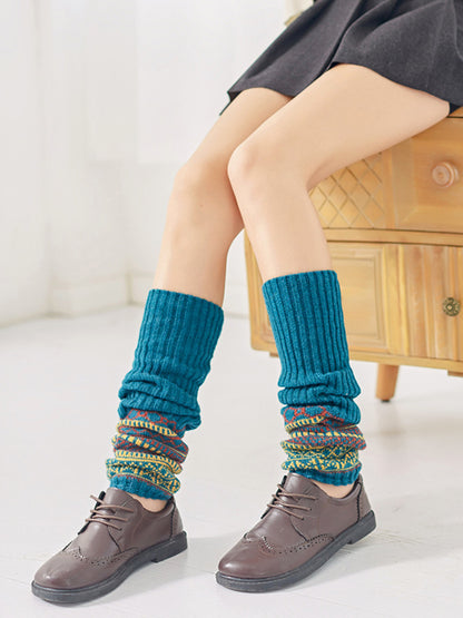 xakxx Casual Keep Warm Printed Leg Warmers Accessories