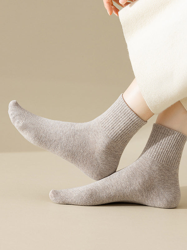 xakxx Pleated Solid Color Socks