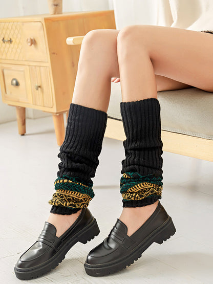 xakxx Casual Keep Warm Printed Leg Warmers Accessories