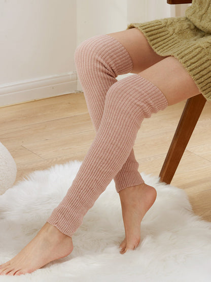 xakxx Knitted Solid Color Leg Warmers Accessories