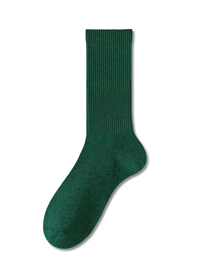 xakxx Pleated Solid Color Socks