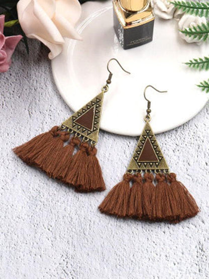 xakxx 5 Colors Tassels Earrings Accessories