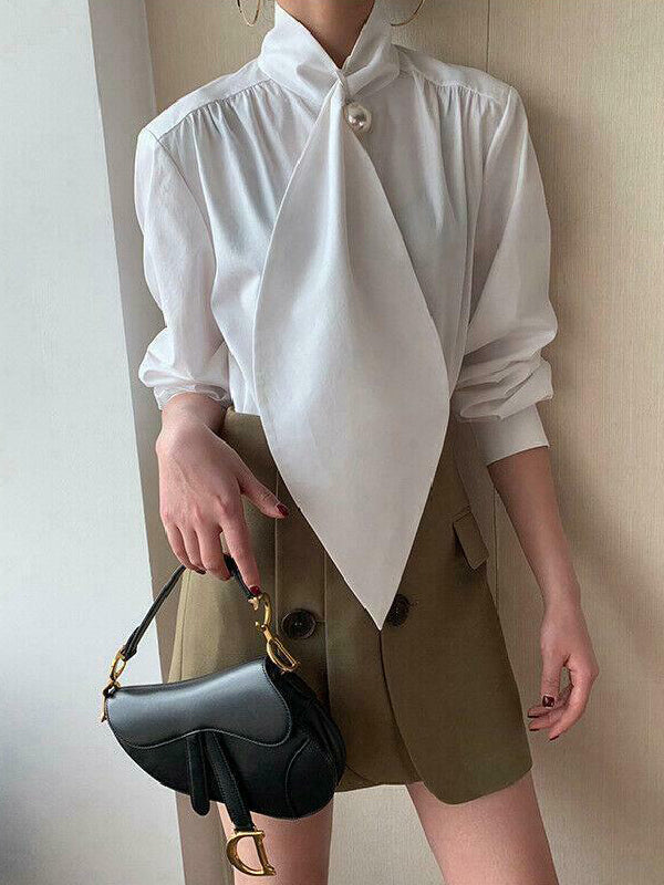 Xakxx - White Inspired Designer Oversize Tops Shirt Blouse