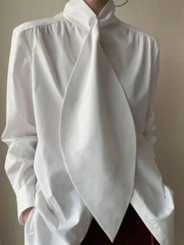 Xakxx - White Inspired Designer Oversize Tops Shirt Blouse