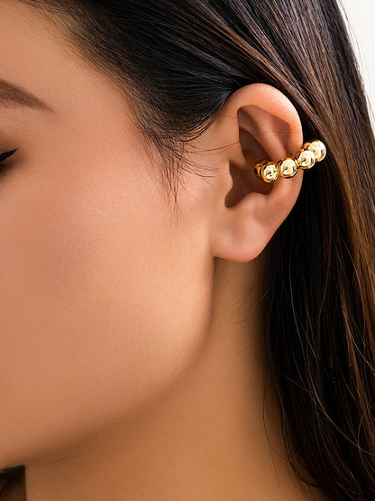 xakxx Geometric Solid Color Ear Clip