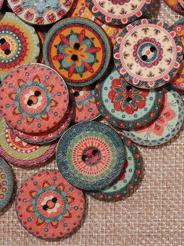 xakxx About 100Pcs Multi-Color Round Buttons