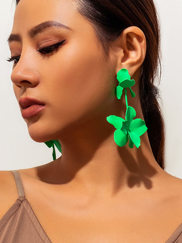 xakxx Flower Shape Drop Earrings Earrings Accessories