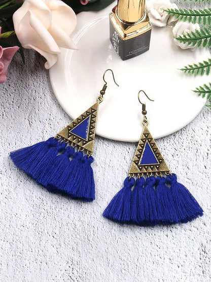 xakxx 5 Colors Tassels Earrings Accessories