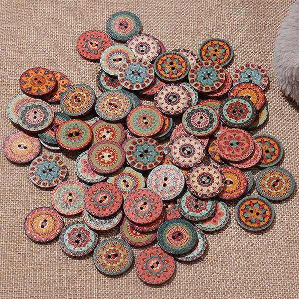 xakxx About 100Pcs Multi-Color Round Buttons