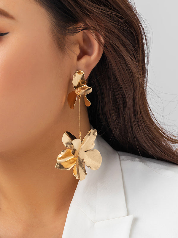 xakxx Flower Shape Drop Earrings Earrings Accessories