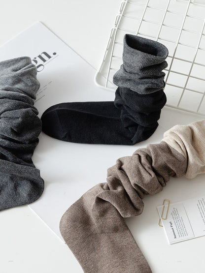 xakxx Casual Contrast Color Socks Accessories