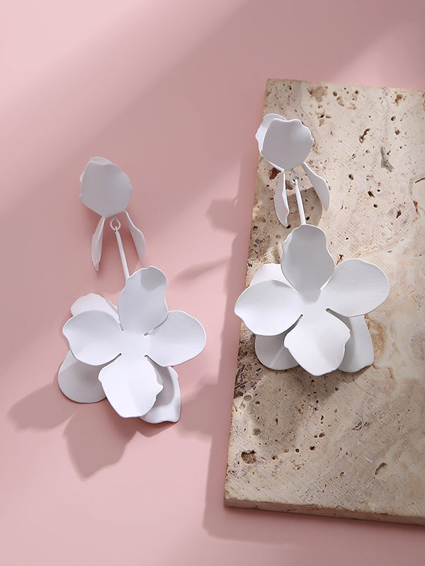 xakxx Flower Shape Drop Earrings Earrings Accessories