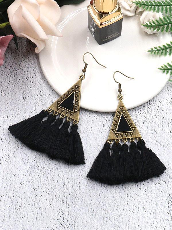 xakxx 5 Colors Tassels Earrings Accessories