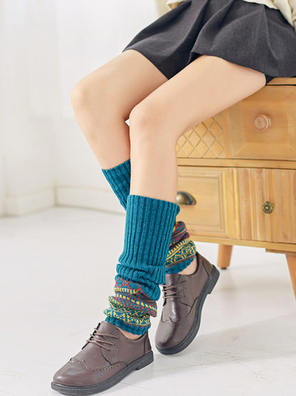 xakxx Casual Keep Warm Printed Leg Warmers Accessories