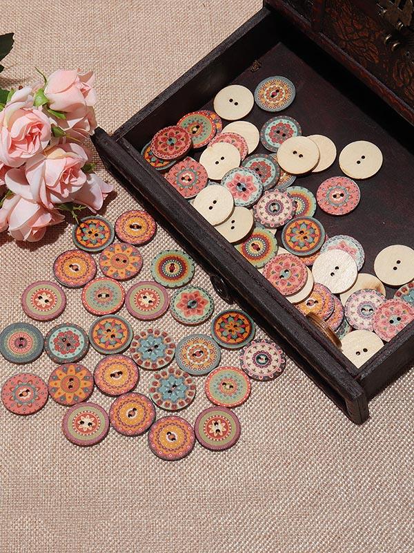 xakxx About 100Pcs Multi-Color Round Buttons