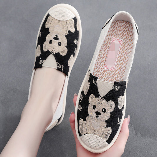 xakxx Slip-on Lofter Women's Canvas Shoes Spring, Summer and Autumn New Old Beijing Cloth Shoes Women's Single Shoes Breathable Lightweight Wholesale