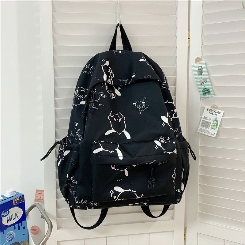 Japanese Pacha Dog Girl's Schoolbag Korean Style Junior and Middle School Students Student Backpack Large Capacity Printing College Backpack