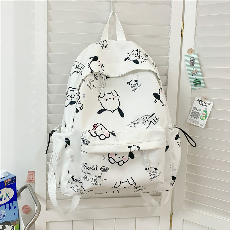 Japanese Pacha Dog Girl's Schoolbag Korean Style Junior and Middle School Students Student Backpack Large Capacity Printing College Backpack