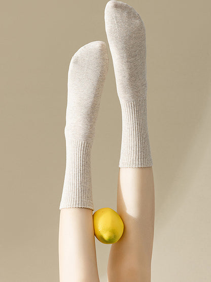 xakxx Pleated Solid Color Socks