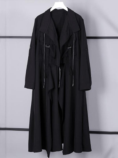 xakxx Light Loose Solid Trench Coat