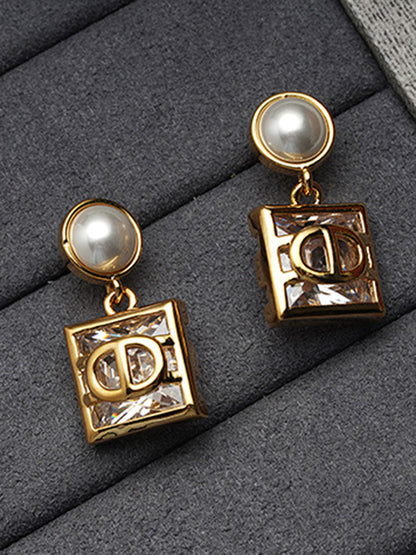 xakxx Contrast Color Geometric Earrings Accessories