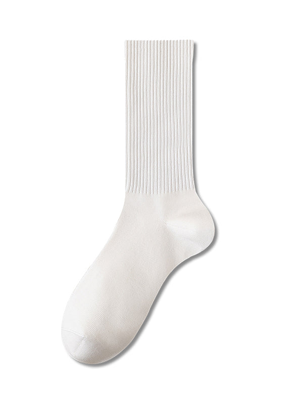 xakxx Pleated Solid Color Socks