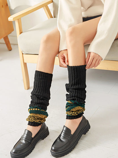 xakxx Casual Keep Warm Printed Leg Warmers Accessories