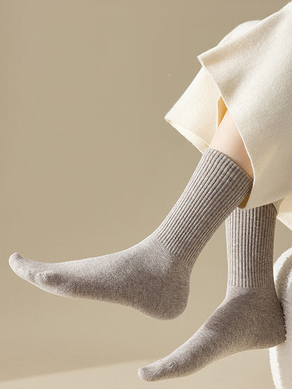 xakxx Pleated Solid Color Socks