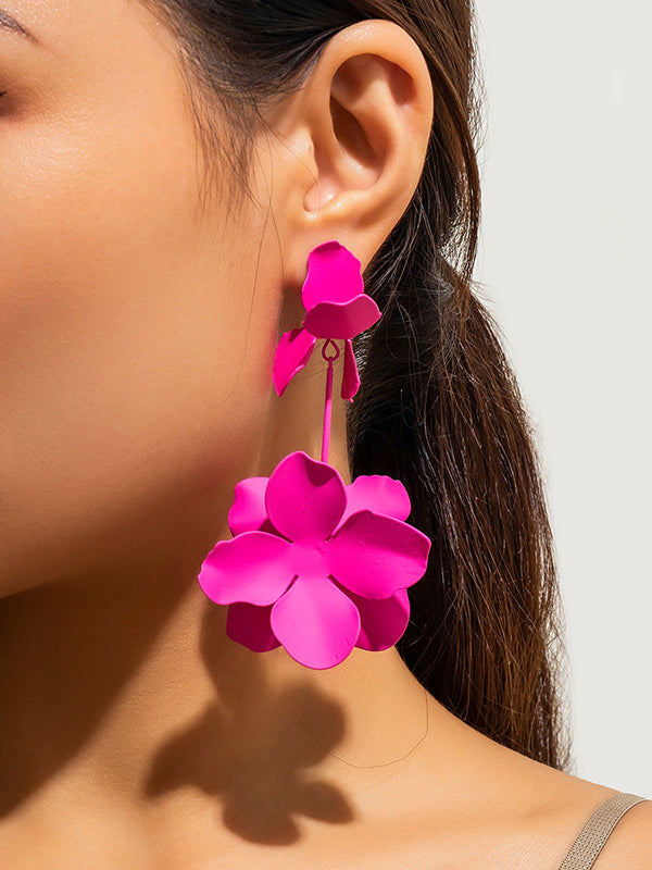 xakxx Flower Shape Drop Earrings Earrings Accessories