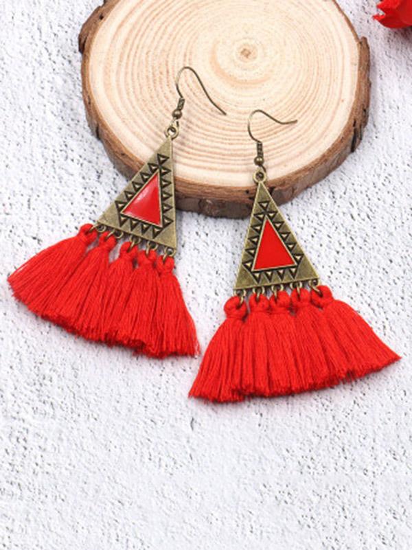 xakxx 5 Colors Tassels Earrings Accessories