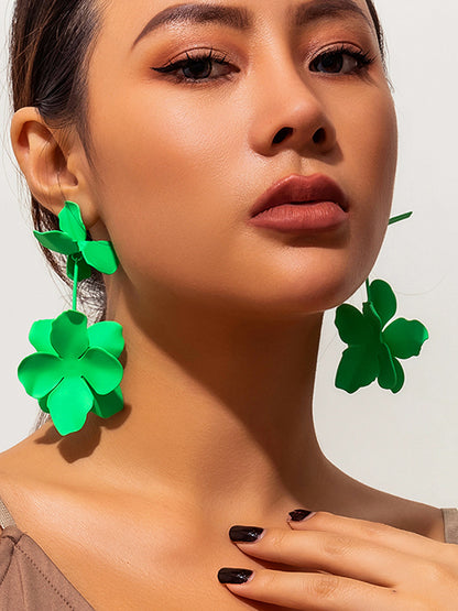 xakxx Flower Shape Drop Earrings Earrings Accessories