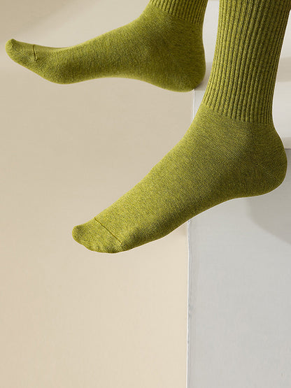 xakxx Pleated Solid Color Socks