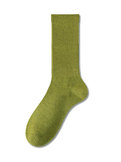 xakxx Pleated Solid Color Socks