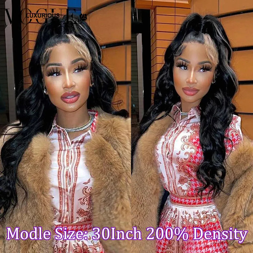 Blonde Highlight Lace Front Wigs For Women Body Wave Brazilian Remy Human Hair Wig HD Transparent Lace Frontal Wig Pre Plucked