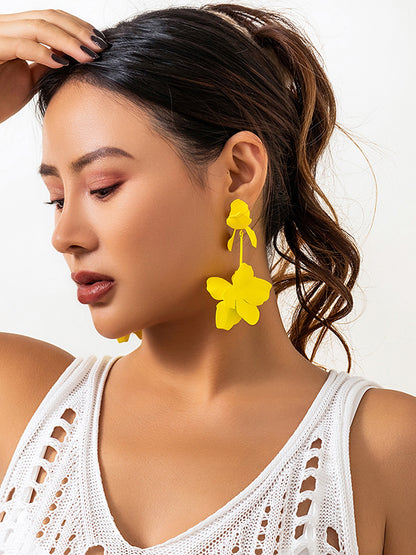 xakxx Flower Shape Drop Earrings Earrings Accessories