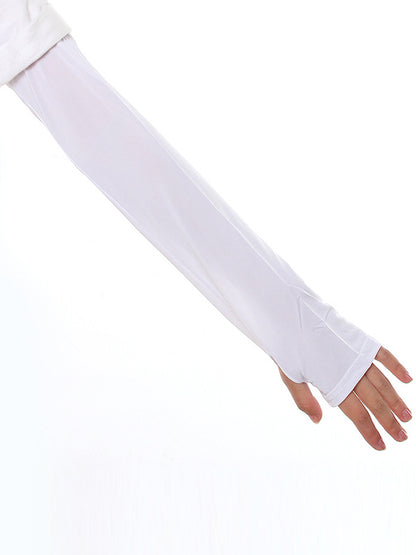 xakxx Ice Silk Sun Protection Simple Solid Color Sleevelet