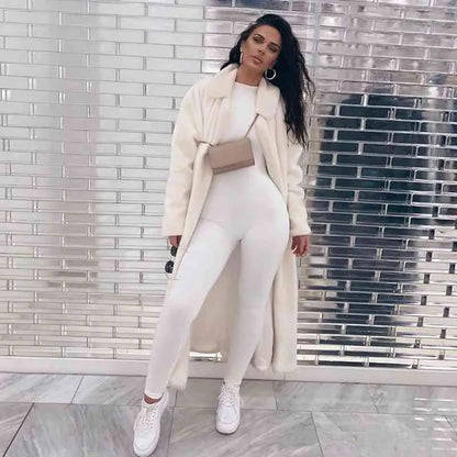 NewAsia Sexy Jumpsuits Women Celebrity Long Pants Long Sleeve Bodycon Rompers Womens Jumpsuit Winter Jump Suit White Overalls 210413