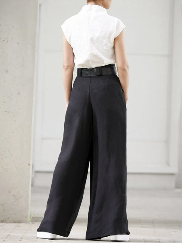 xakxx Original Simple Loose Solid Color Wide Leg Pants