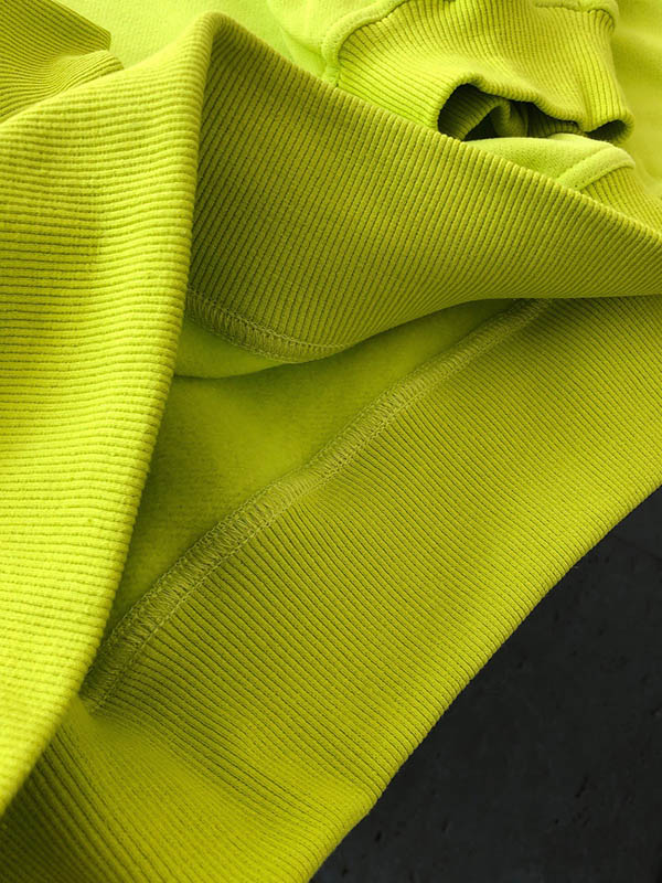 xakxx Stylish Fluorescent Green&Black Loose Casual Round-Neck Sweatshirt