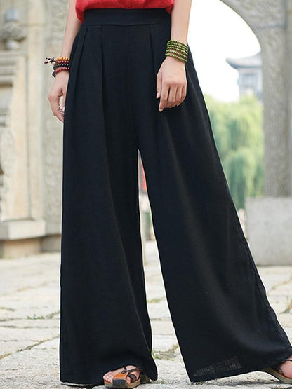 xakxx Vintage Casual Yoga Loose Wide Leg Pants