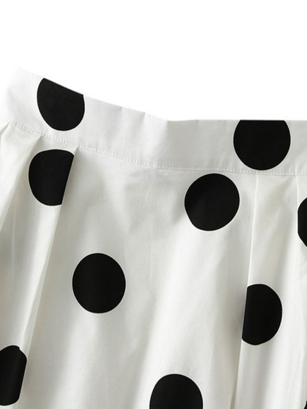 xakxx Loose Polka-Dot Skirts Bottoms