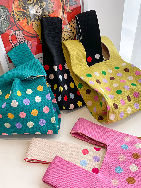 xakxx Multi-Colored Polka Dot Bags Handbags