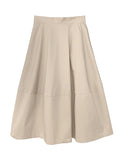 xakxx Simple A-Line High Waisted Solid Color Skirts Bottoms